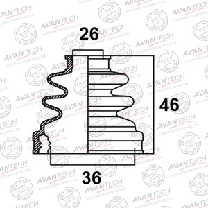 Пыльник привода Avantech BD0105 AVANTECH