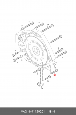 БОЛТ N91129201 N 911 292 01 VAG