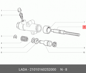 Шток ВАЗ-2101-2107 РЦС АвтоВАЗ 21010160252000 LADA VAZ