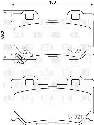 Колодки торм. Infiniti FX (08-)/G (07-)/Q50/70 (13-)/QX70 (13-) диск. зад. (PF 4 PF4081 TRIALLI
