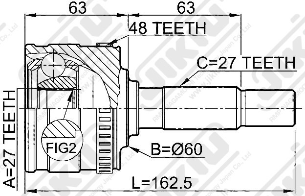 ШРУС наружный к-кт! ABS\ MB Vito 96-03 JC31004 JIKIU