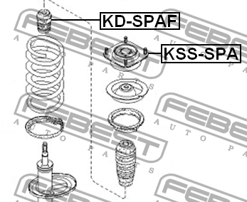 Отбойник амортизатора передний KIA SHUMA II,SEPHIA II, SPECTRA 97-04 KD-SPAF KD-SPAF FEBEST