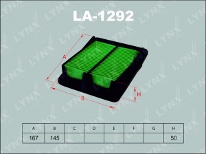 фильтр воздушный!\ Honda Jazz 1.2I 02> LA-1292 LYNXAUTO