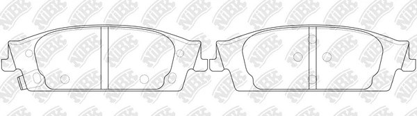 Колодки тормозные CADILLAC Escalade (14-) задние (4шт.) NIBK PN0657 NIBK