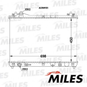 Радиатор (механическая сборка) SUZUKI GRAND VITARA 2.0/2.4 A/T 05- (NISSENS 6419 ACRM151 MILES