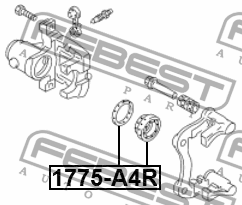 Ремкомплект суппорта тормозного заднего (на обе стороны) 1775-A4R FEBEST