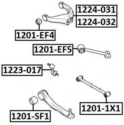 САЙЛЕНБЛОК ЗАДНЕГО ВЕРХНЕГО РЫЧАГА HYUNDAI/KIA 1201EF4 1201-EF4 ASVA