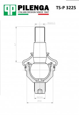 Шаровая опора IVECO DAILY TS-P3225 TSP3225 PILENGA