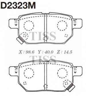 D2323M-01 колодки дисковые ! задние\ Toyota Auris/Yaris 1.0VVT-i -2.2D 06> D2323M MK KASHIYAMA