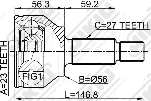 ШРУС JC51016 JC51016 JIKIU
