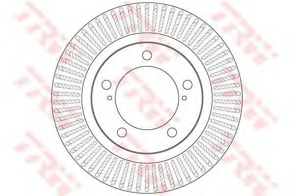 Диск тормозной передний TOYOTA LAND CRUISER 200, LEXUS LX570 DF6239S DF6239S TRW