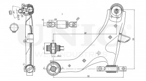 Рычаг подвески поперечный передний нижний левый SSP-40099 UNIO