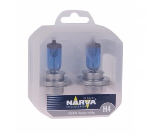 Лампа 12V H4 60/55W P43t-38 4500K бокс (2шт.) Range Power White NARVA 486802100 NARVA