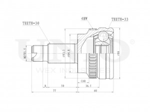 ШРУС внешний CVJ-20300 UNIO
