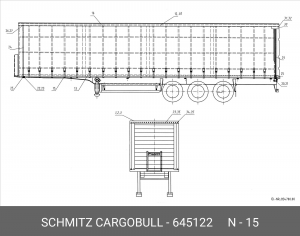 Ремень крепления тента с крюком (необходим вин код для заказа) L= 670 мм 645122 SCHMITZ CARGOBULL