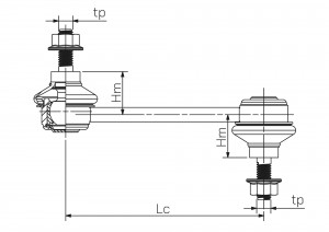 Стойка стабилизатора задний мост Audi / Seat / Volkswagen / Skoda 63660 63660 SIDEM