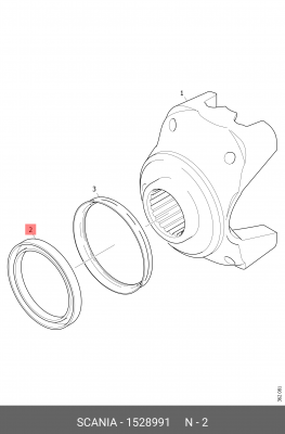 Сальник хвостовика редуктора 1528991 SCANIA