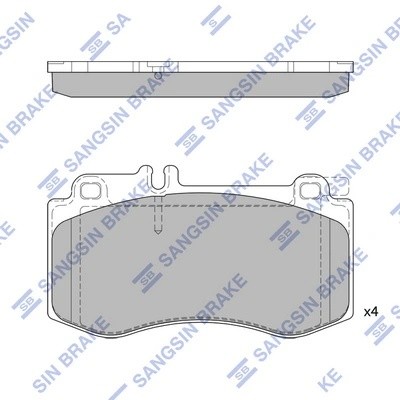 Колодки тормозные передние MB W212/S212 E500 5.5 09 SP2378 SP2378 SANGSIN