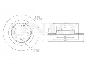 Диск тормозной задний BRD-20061 UNIO