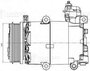 Компрессор кондиц. для а/м Ford Focus III (11-) 1.6T (с эл. магнит. клапаном) (L LCAC1029 LUZAR