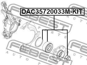 Подшипник ступицы DAC35720033M-KIT DAC35720033M-KIT FEBEST