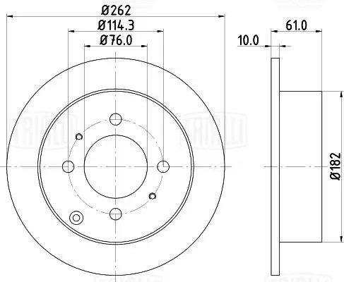 Диск торм. Hyundai Sonata (98-)/Kia Optima (10-) зад. d=262 (DF 084811)  2шт DF084811 TRIALLI