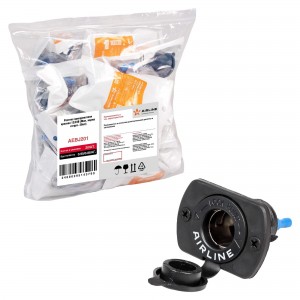 Гнездо прикуривателя встраиваемая влагозащ. 12/24В пластик AEBJ201 AIRLINE