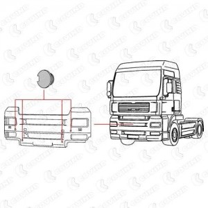 Заглушка MAN TGA,TGS,TGX бампера переднего COVIND MLX85 COVIND
