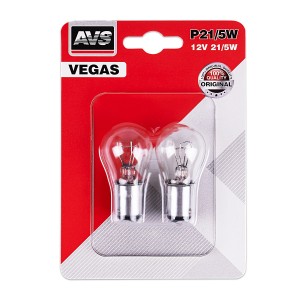 лампа! P21/5W(BAY15D) 12V Vegas блистер, 2шт.\ A78474S AVS