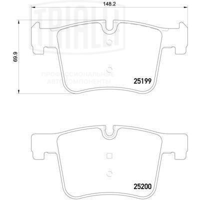 Колодки торм. для а м BMW 1 (F20 21) (11-) 3 (F30 80) (11-) диск. перед. т с Bos PF 4001 TRIALLI