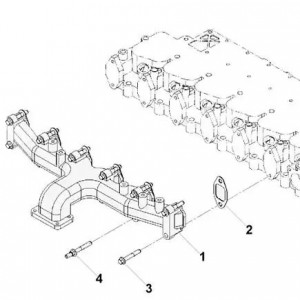 Болт М10х1,5х65 выпускного коллектора КАМАЗ Камминз ISBe, ISDe (двухсторонняя ре 0470 HAFFEN