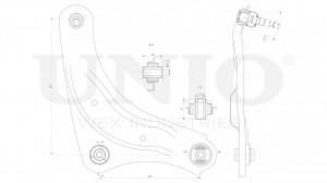 Рычаг подвески поперечный передний нижний правый SSP-40149 UNIO