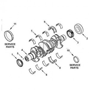 Вал коленчатый КАМАЗ Камминз 4ISBe, 4ISDe V=4.5 (3974634) (Haffen) 0011 HAFFEN