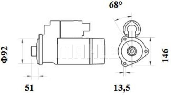 Стартер 24V 5.5kW MS 778 MAHLE KNECHT
