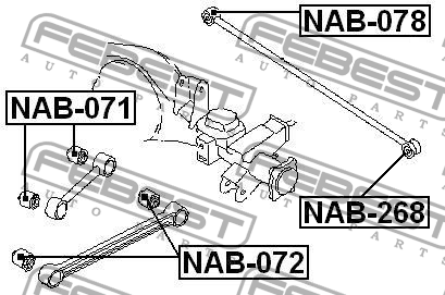Сайлентблок NAB-072 NAB-072 FEBEST