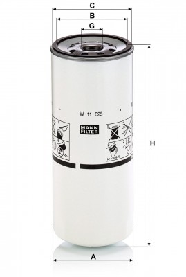 Фильтр масляный Volvo FH/FM W11025 W 11 025 MANN FILTER