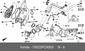 Кольцо HONDA CR-V 19322-PCX-003 19322PCX003 HONDA