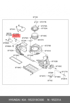 Реле питания HYUNDAI HD120/HD65/HD72/E-MIGHTY 952318C000 MOBIS