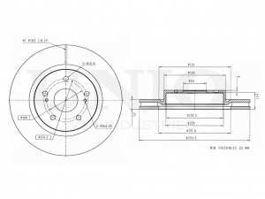 Диск тормозной передний BRD-20090 UNIO