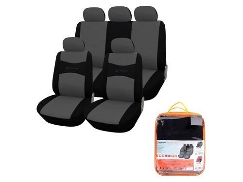 Чехлы для сидений универсал. RS-2k, передн./задн.(9 предм.), полиэстер, черн./се ACS-PP-07 AIRLINE