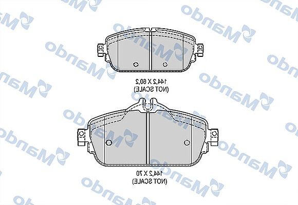 Колодки тормозные MERCEDES C (W205) передние (4шт.) MANDO MBF015293 MANDO