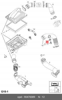 Кольцо уплотнительное OPEL Astra F датчика температуры воздуха OE 90470089 GENERAL MOTORS
