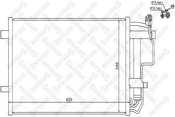 радиатор кондиционера! с осушит.\ Mazda 3 1.6-2.0i 16V 08> 10-45710-SX STELLOX
