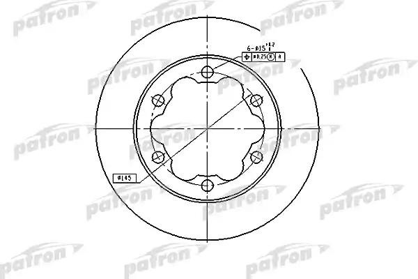 MB SPRINTER 95>/VW LT 96> Вентилируемый PBD4089 PATRON