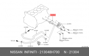 Кольцо уплотнительное круглого сечения 21304-8H700 21304-8H700 NISSAN