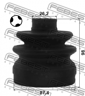 Пыльник ШРУСа HYUNDAI Santa Fe (06-12) внутреннего FEBEST 1215-CM10T FEBEST