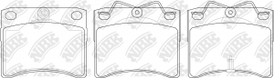 Колодки тормозные VW T4 (90-) (2.0/2.4/1.9 TDI/2.5 TDI) (4шт.) NIBK PN0278 NIBK