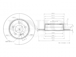 Диск тормозной задний BRD-20415 UNIO