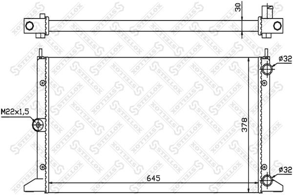радиатор системы охлаждения!\ VW Sharan, Ford Galaxy 1.9TDi 95> 10-25107-SX STELLOX