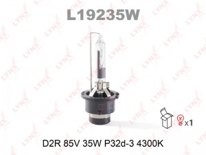 Лампа газоразрядная D2R 12V 35W P32d-3 4300K  L19235W L19235W LYNXAUTO